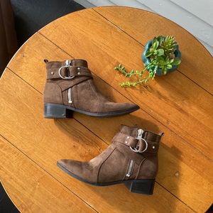 Nine West Brown Moto Booties size 7.5